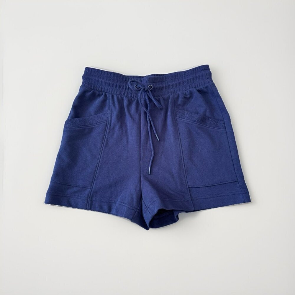 Lou & Grey womans Small navy blue shorts cotton polyester Comfort Pull On